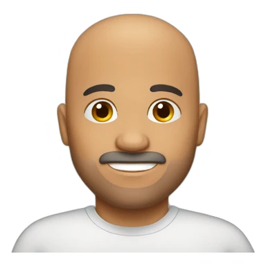 47yo Bald Latino guy with a short beard sticker