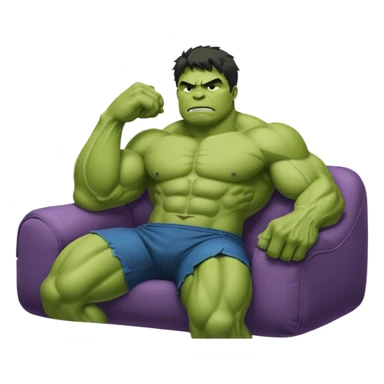 Incredible hulk taking a nap sticker