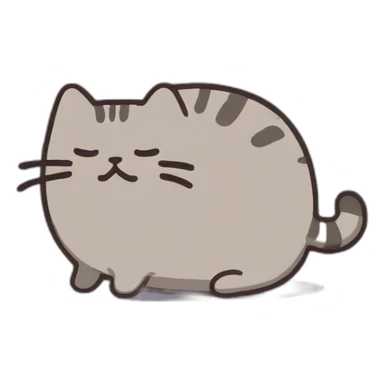Pusheen sad sticker