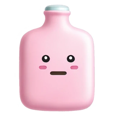 Hot water bottle in Baby pink sticker