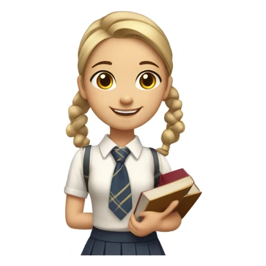 Cute school girl  sticker