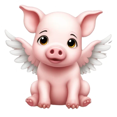Baby pig with wings  sticker