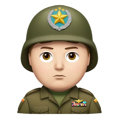 Cartman from South Park wearing army uniform, military helmet sticker