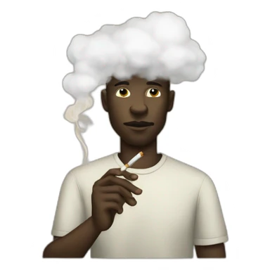 Black men high smoking a joint sticker