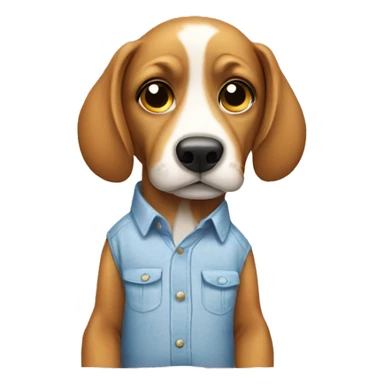 dog wearing a shirt sticker