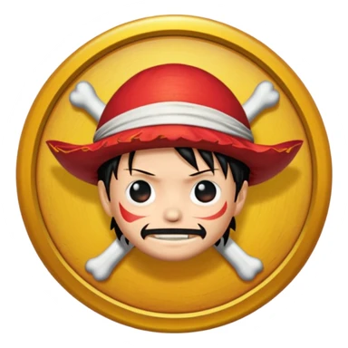 Luffy pirate logo sticker