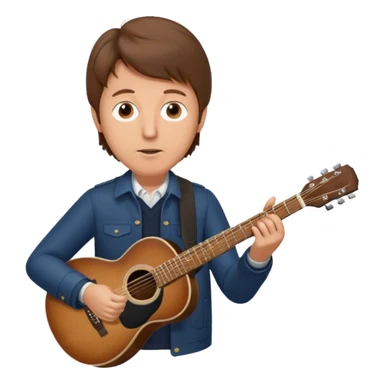 Paul McCartney playing guitar sticker