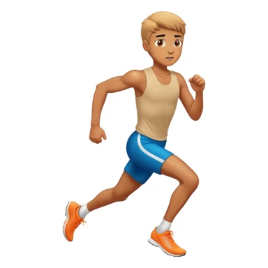 boy athlete running sticker