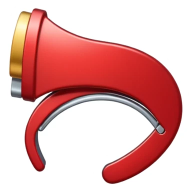 Red colour hairclip emoji sticker