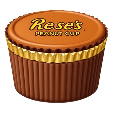 reeses peanut butter cup exact replica sticker