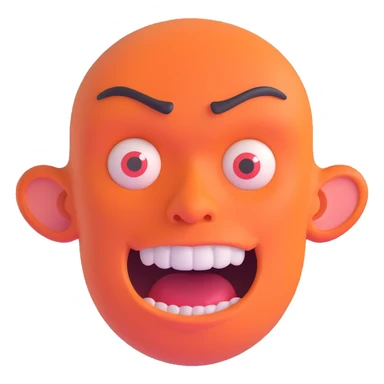 ugly face, silly and distorted sticker