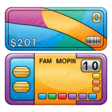 ticket à gratter sticker