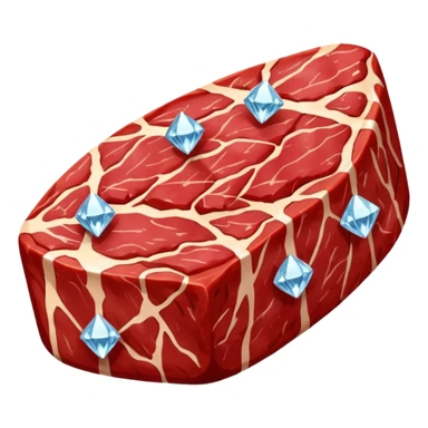 Meat with diamond textur and color sticker