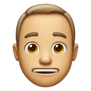 big-eared man grimacing sticker