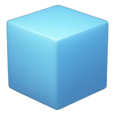 Light blue cube sticker