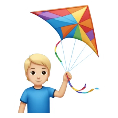 child with kite,Kite Flyers, big kite. sticker