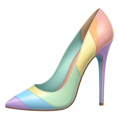 Rainbow pastel heels sticker
