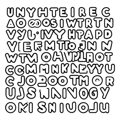 fun cartoon letters UYI with character faces sticker