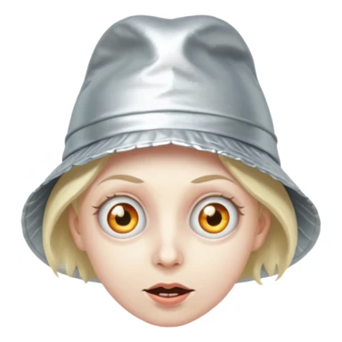foil hat crazy eye sticker