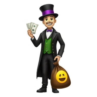 Magician whit potion and bag of money  sticker