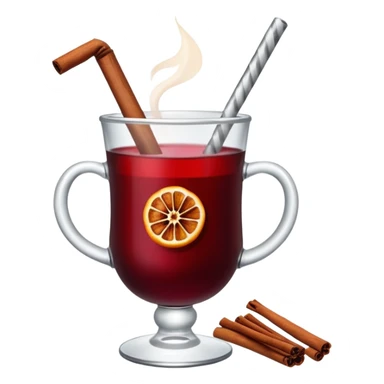 mulled wine in glass sticker