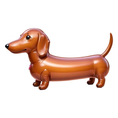  SPAM meat jeff koons style inflatable dachshund  art sculpture  sticker