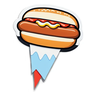 Hot Dog with Wels sticker