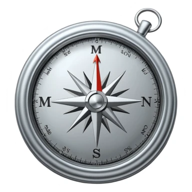 compass with 'mission' sticker