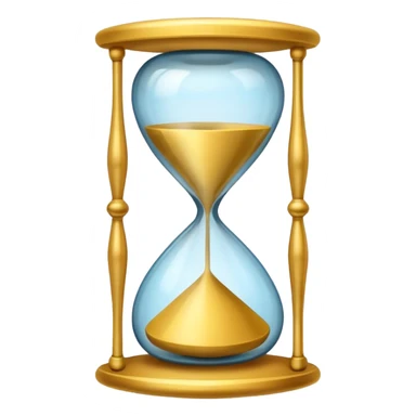 hourglass morphing fading into checkmark  sticker