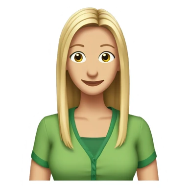 Phoebe Buffay from Friends with green eyes wearing colourful clothes sticker