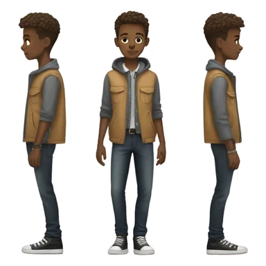 boys in stylish attire sticker