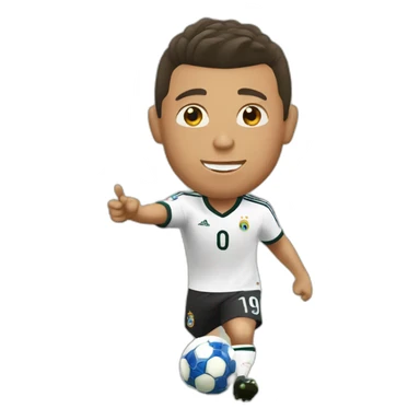 Ronaldo scoring on the pitch sticker