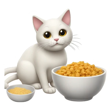 Cat with food sticker