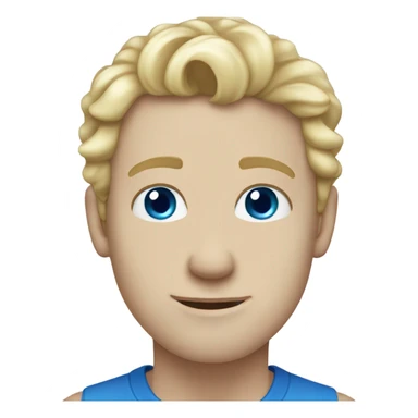 light curl blonde 30yo man blue eyed pale skin sticker
