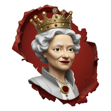 broken queen broken wax broken seal red crack broken circle broken sticker