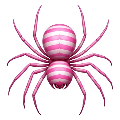 white spider with pink stripes sticker