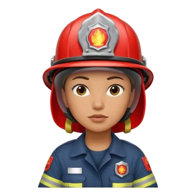 women Firefighter wearing helmets sticker