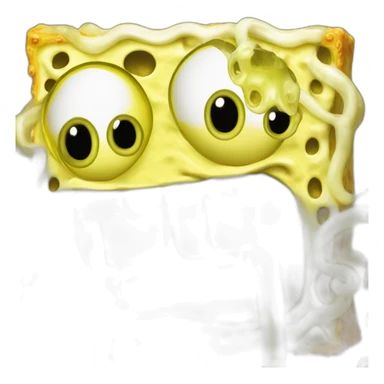 spongebob square pants on top of squid mollusk sticker