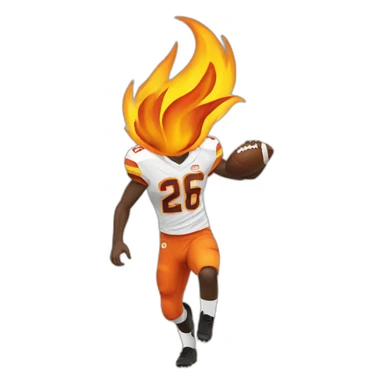 football flame streak sticker