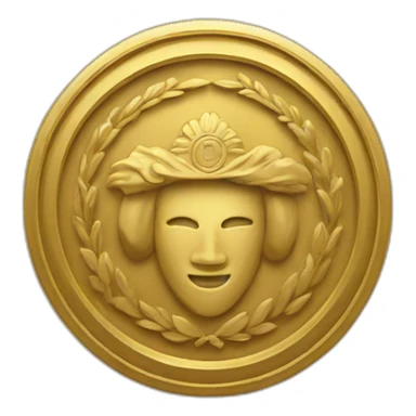 gold emblem with seal sticker