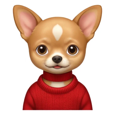 Tan chihuahua wearing a sweater sticker