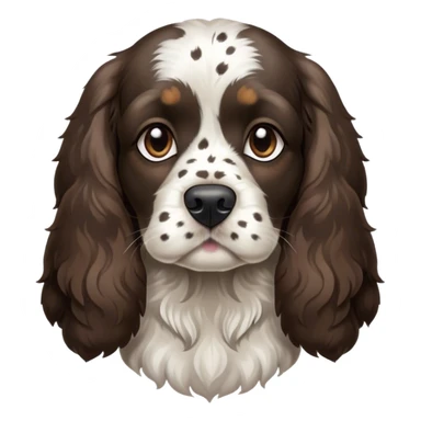 Black and white cocker spaniel with some speckles  sticker