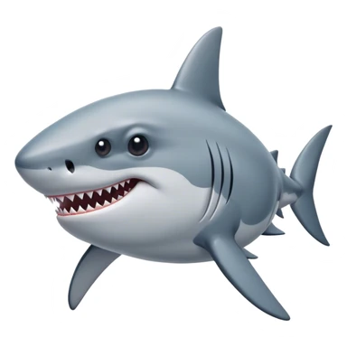 A shark that is very sad sticker