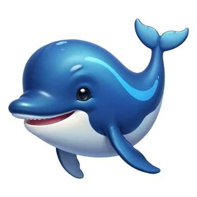 Cinematic Cute Humpback Whale Portrait Emoji, Head tilted playfully and inquisitively, featuring a softly rounded body with bright, sparkling eyes and an adorably expressive mouth, Simplified yet irresistibly adorable features, highly detailed, glowing with a warm, ocean-blue glow, high shine, affectionate and gentle, stylized with a touch of whimsical aquatic charm, soft glowing outline, capturing the essence of a friendly and endearing whale that seems as if it could sing its way into your heart! sticker