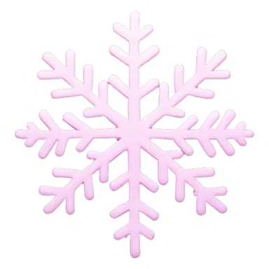 light pink snowflake  sticker