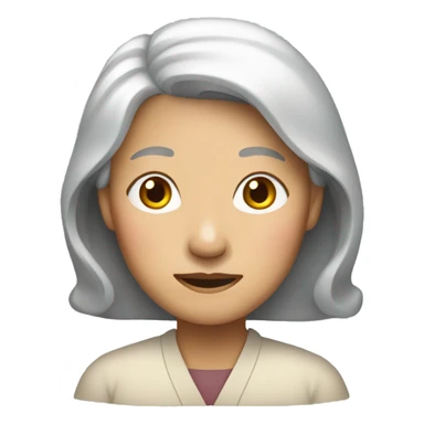 old asian woman standing sticker