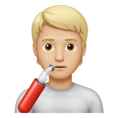 Hombre Rubio conectando un tubo sticker