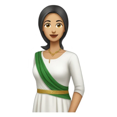 Algerian woman with karakou sticker