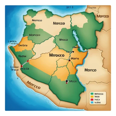 Create the full Moroccan map sticker