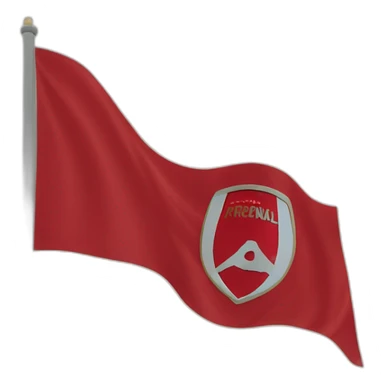 Arsenal fc waving flag sticker